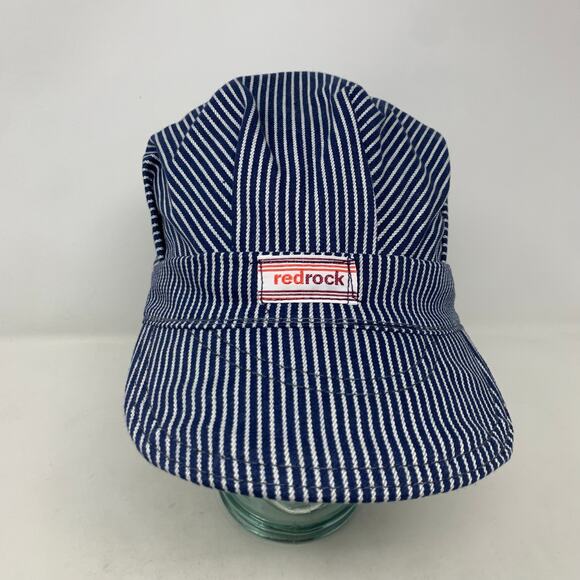 NWT Red Rock Railroad Engineer Conductor Train Stripe Hat Mens 7 3/8 - Picture 7 of 8